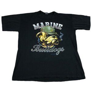 Rothco‎ 1989 Marine Bulldogs Military Logo Black Shirt Adult XL